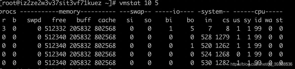 vmstat介绍_时间间隔_02