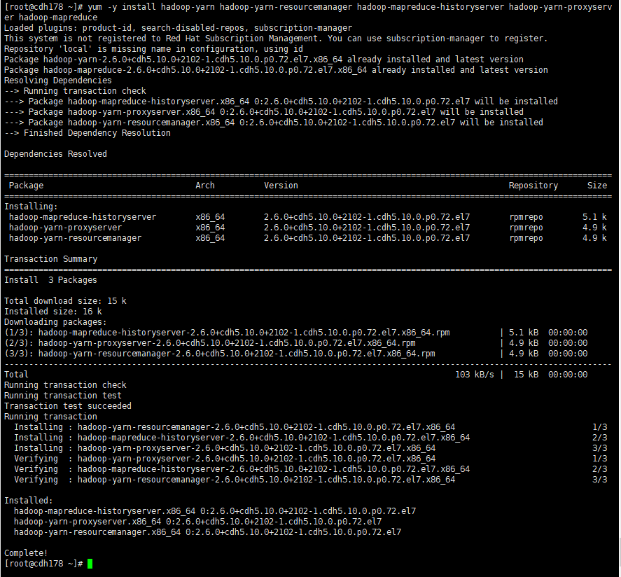 0719-5.10.0-如何在RedHat7.2使用rpm安装CDH(无CM)_mapreduce_35