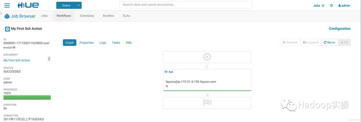 如何在Hue中创建Ssh的Oozie工作流_服务器_10
