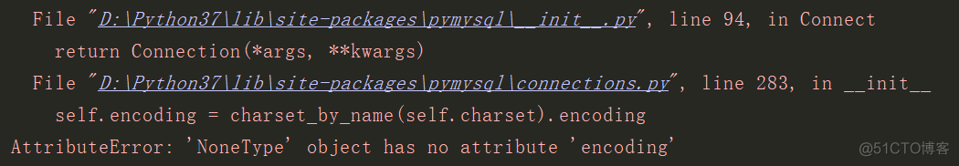 pymysql连接MySQL数据库报错