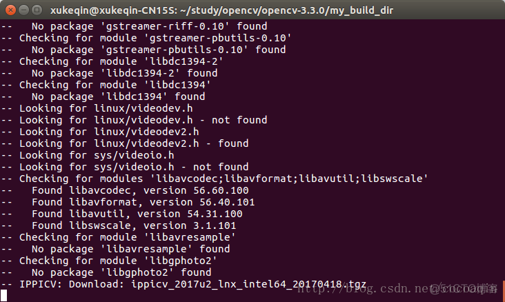 Ubuntu16.04编译OpenCV3.4_编译过程
