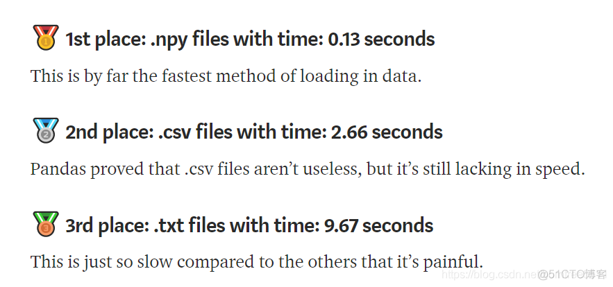 机器学习 | .npy & .csv & .txt 读取速度对比_npy_03