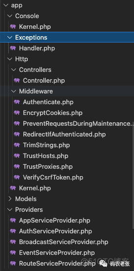 【Laravel系列2.2】Laravel 目录结构与配置_中间件_02