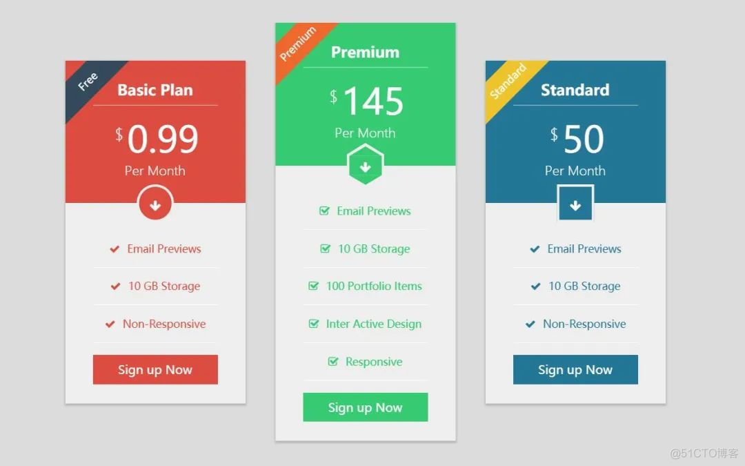 100款+CSS实现的定价表代码可免费下载使用_快速选择_47