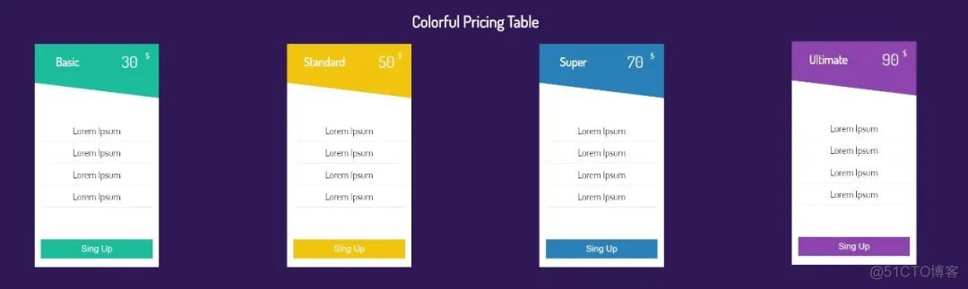 100款+CSS实现的定价表代码可免费下载使用_产品设计_82