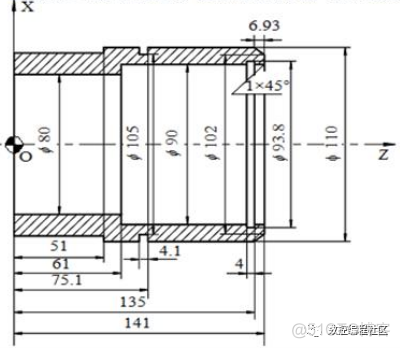 一日一例——G00和G01加工套类零件_编程