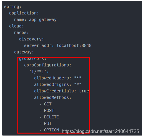 gateway网关统一解决跨域问题_配置文件