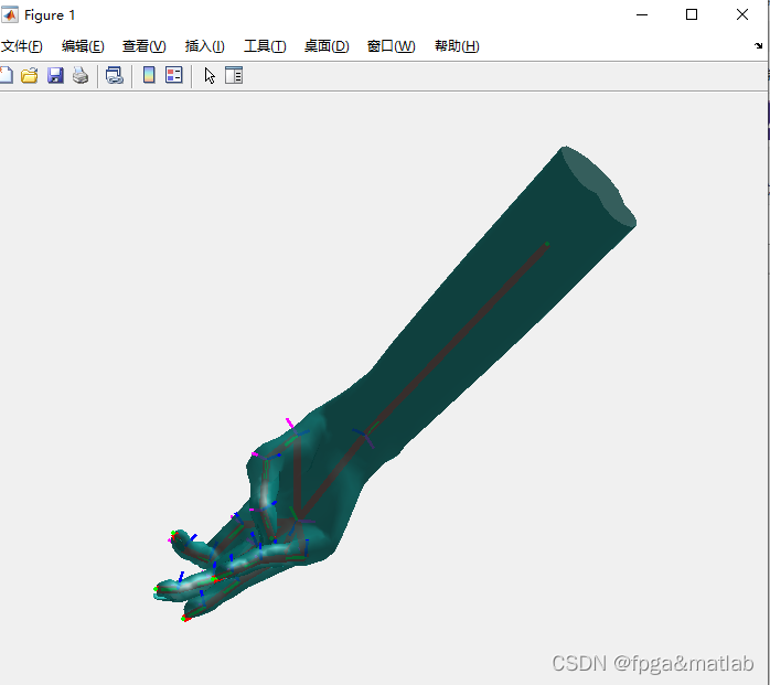 【三维手臂手指活动动态仿真】基于MATLAB+python三维手臂动态仿真_手臂手指动态模拟_02