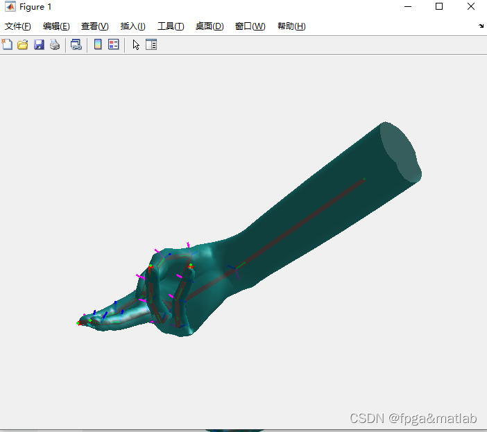 【三维手臂手指活动动态仿真】基于MATLAB+python三维手臂动态仿真_软件版本_03