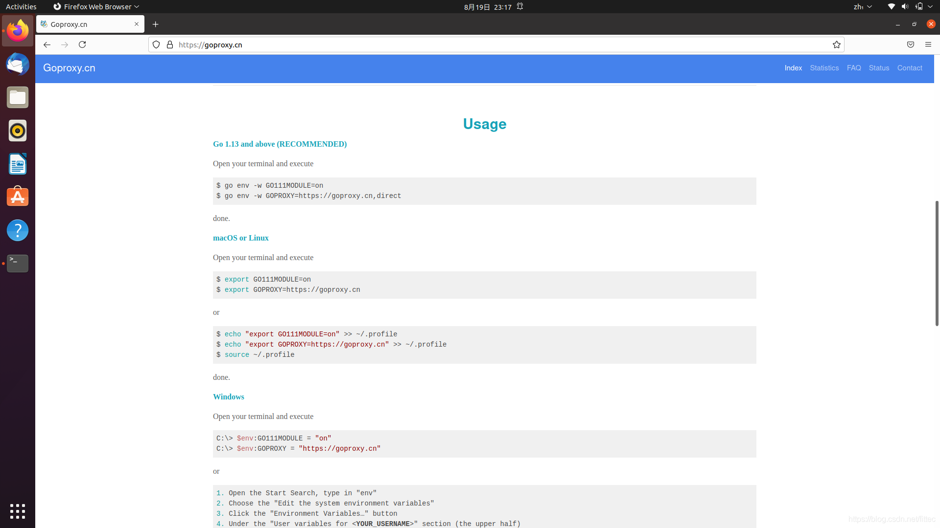 ubuntu21.04开启模块支持与修改国内代理地址_golang_03