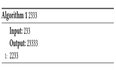 Latex algorithm Input Output