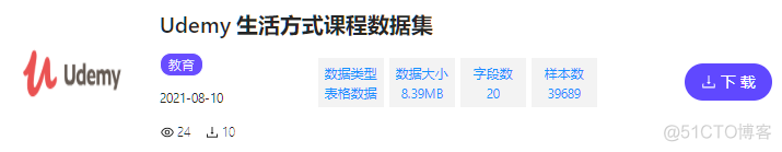数据集 | Udemy 生活方式课程数据集_数据