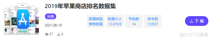 数据集 | 2019年苹果商店排名数据集_大数据