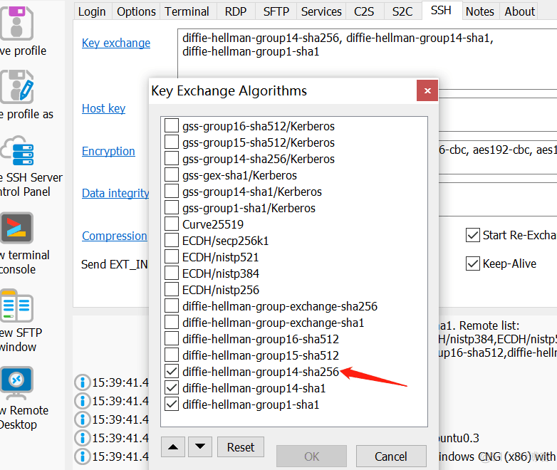 Bitvise 使用用户名/密码远程 SSH 登录报错 The SSH session has terminated with error_服务器_03