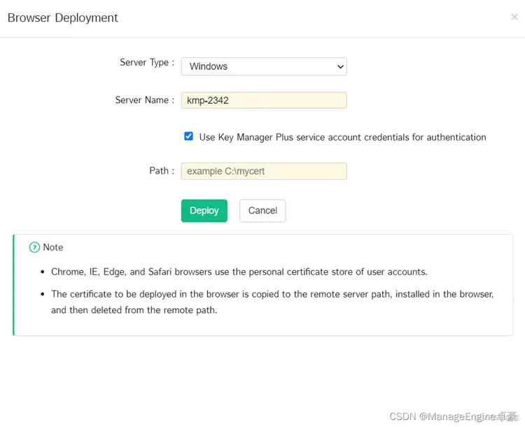 使用Key Manager Plus部署SSL证书_SSL_20