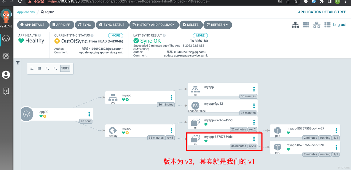 云原生--argocd 创建应用、部署应用、回滚_github_21