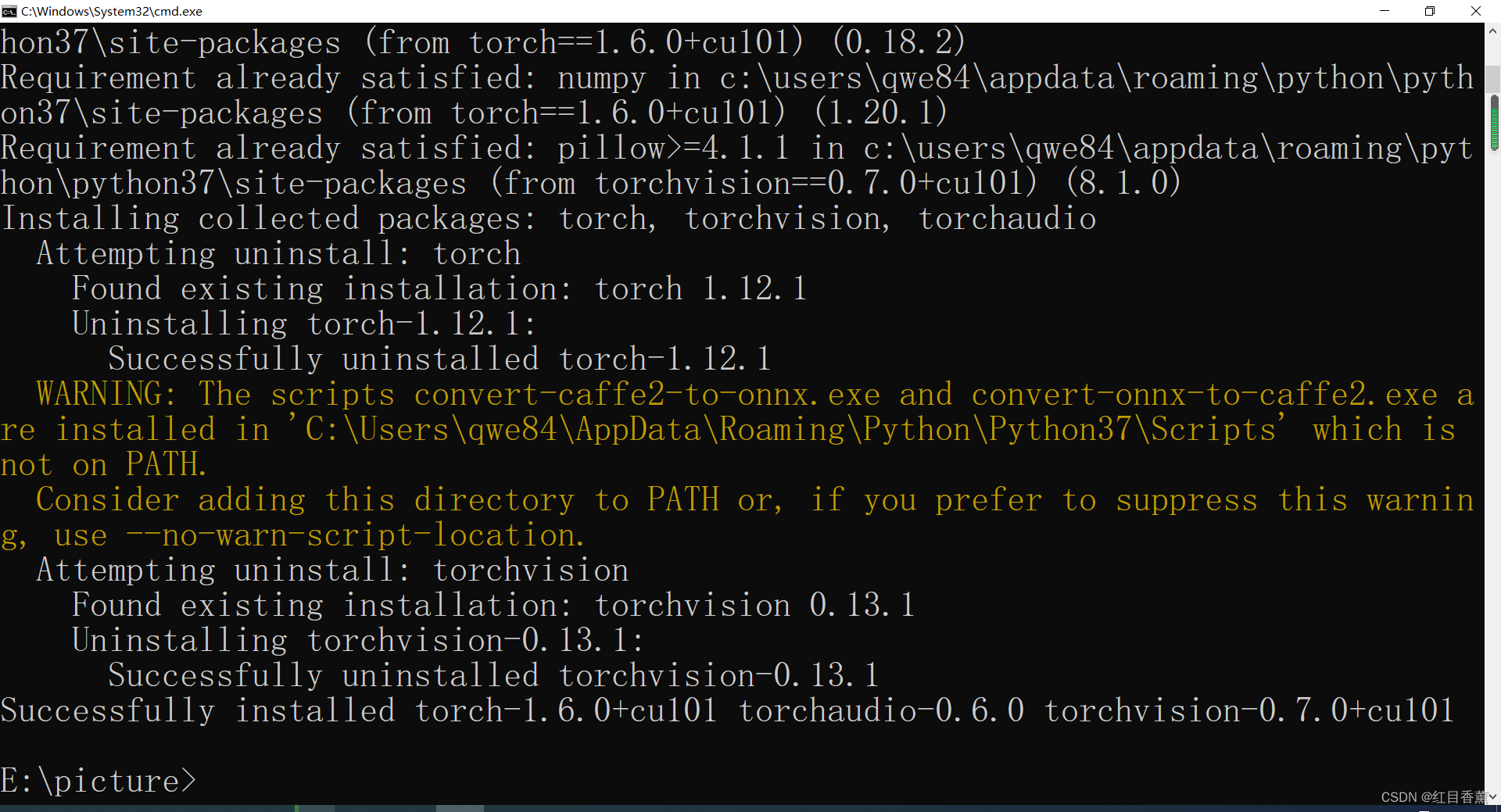 ModuleNotFoundError: No Module Named ‘torch‘解决方案python安装torch(python3.6 ...