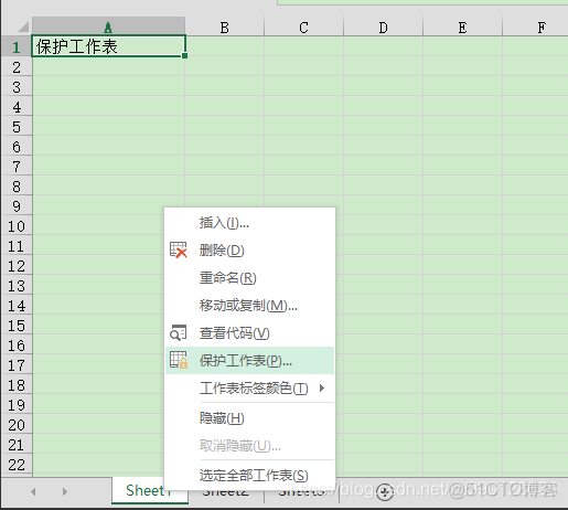 Excel 2016 保护工作表和取掉保护_其它