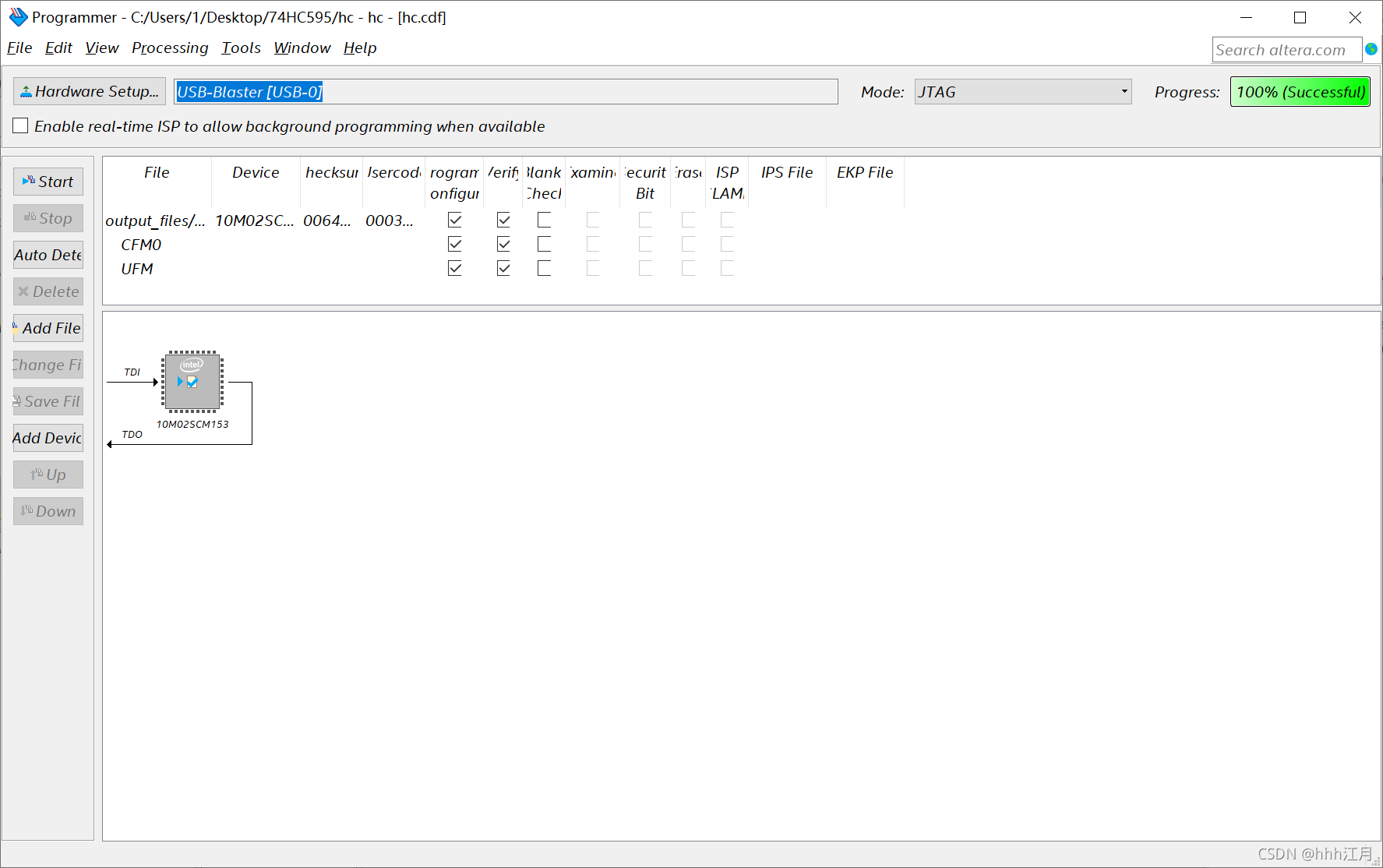 Verilog HDL 实现 74HC595_Qartus_06