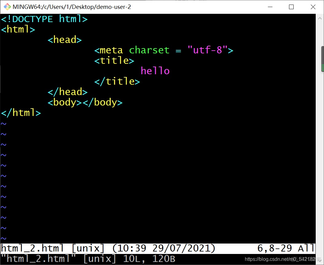 Git 多人协作以及 版本冲突问题解决_vim_23