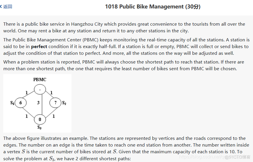 PAT_甲级_1018 Public Bike Management (30分) (C++)【Dijkstra保存多条最短路径信息+DFS】_PAT