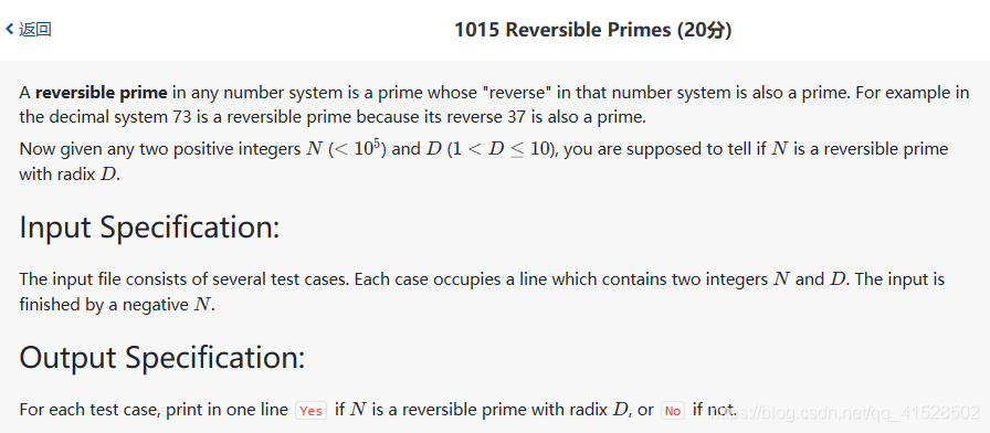 PAT_甲级_1015 Reversible Primes (20分) (C++)【反转质数】_C++