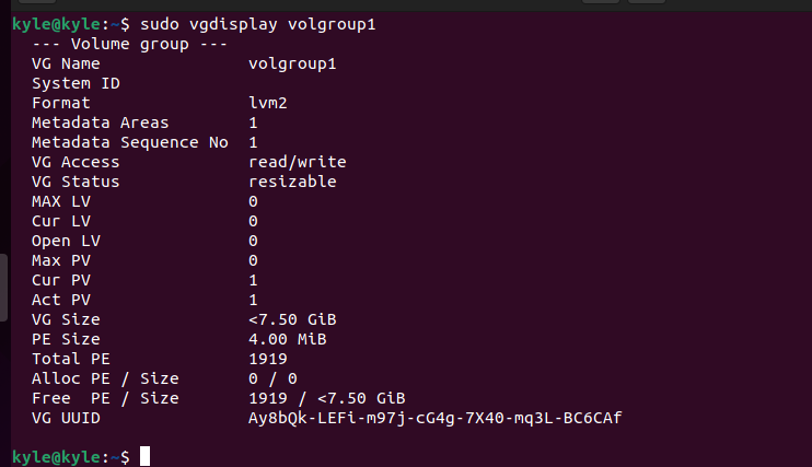 Linux Command vgextend 扩展卷组_逻辑卷_09