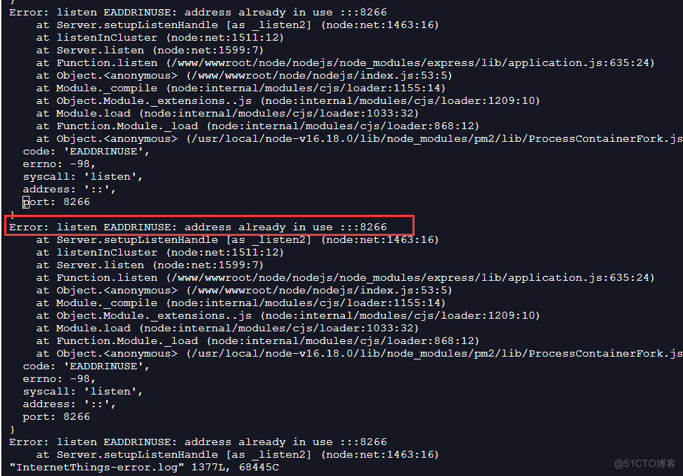 【鸟哥杂谈】Linux环境下解决端口占用问题 Error: listen EADDRINUSE: address already in use :::8266_运维