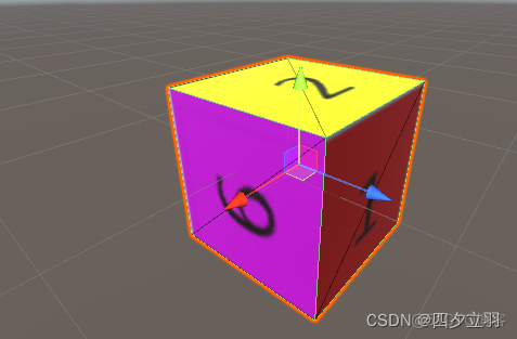 unity3d：cube是24个顶点，uv贴图到cube的6个面_unity3d_02