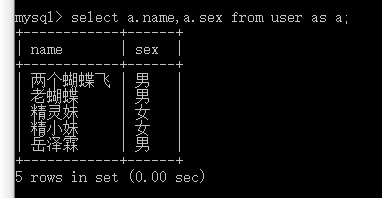 MySQL的简单查询语句(十五)_MySQL的别名_10