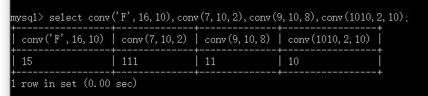 MySQL的系统信息函数和加密解密函数(十四)_MySQL的进制转换函数_19