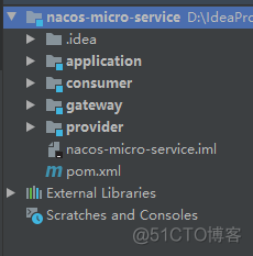 SpringBoot+Nacos+Dubbo+Gateway 微服务_项目结构
