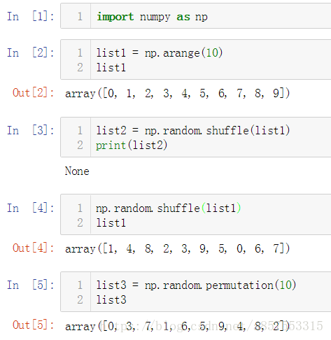 Numpy关于shuffle和permutation的区别_数据