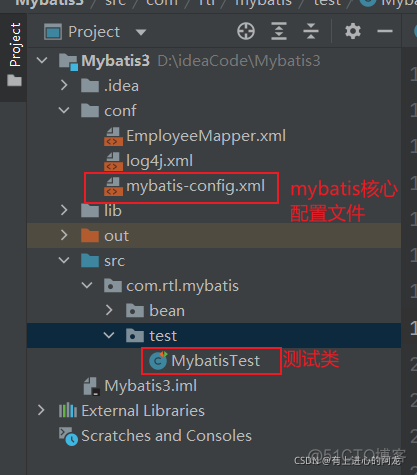 java.io.IOException: Could not find resource mybatis-config.xml_bug