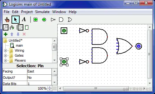 一款设计和模拟数字逻辑电路的LogiSim工具_工具栏_05