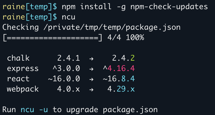 npm 如何更新项目最新依赖包_新版本_02