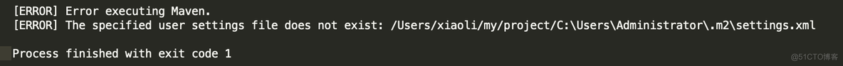 maven报错：The specified user settings file does not exist:_maven