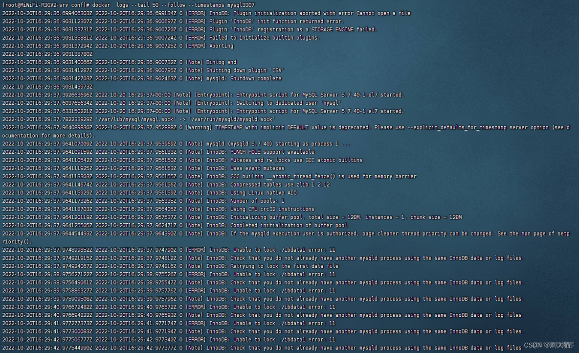 docker启动mysql多实例连接报错Can’t connect to local MySQL server through socket ‘/var/run/mysqld/mysqld.sock’_数据_02