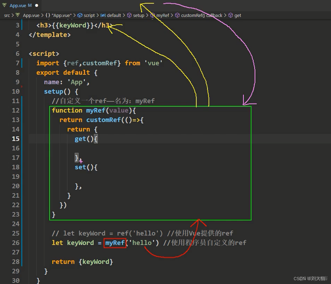 vue3知识点：customRef_前端_03