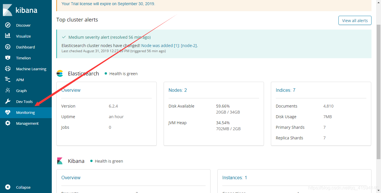 elasticsearch搭建集群 以及使用kibana和X-pack插件监控集群状态_elasticsearch_02