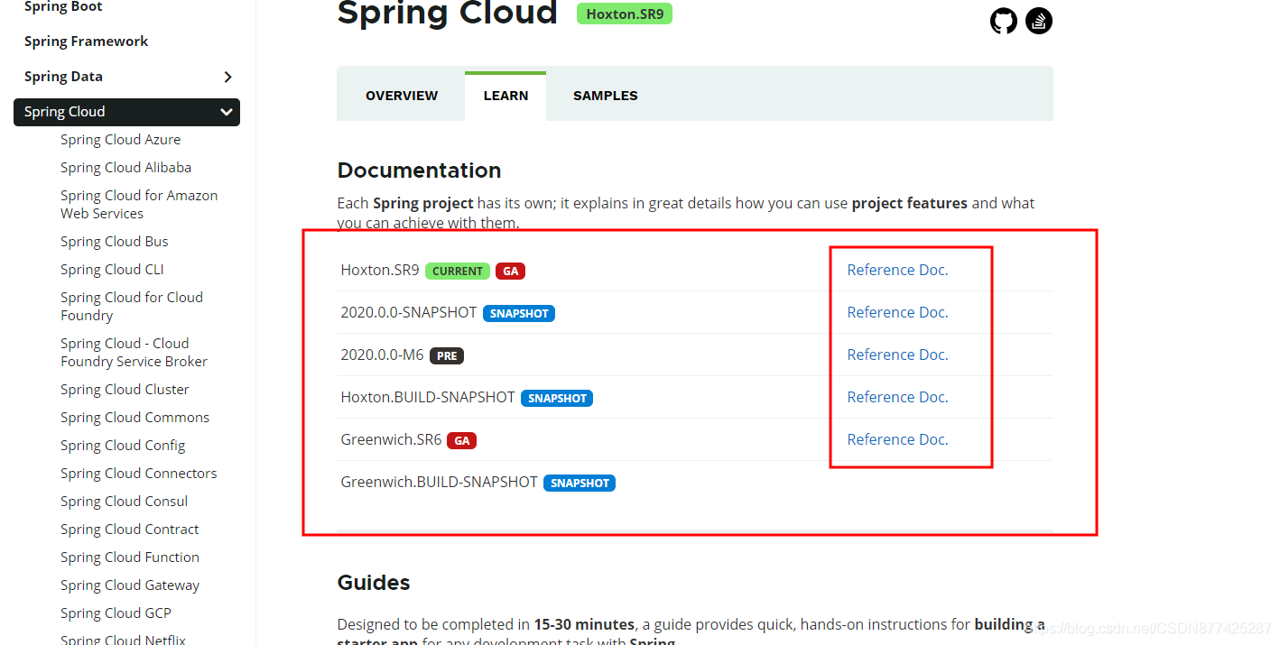 SpringCloud版本和SpringBoot版本适配_官网_04