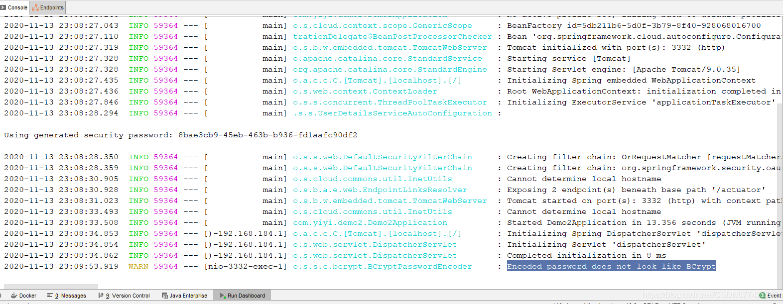 Encoded password does not look clearance like bcrypt spring boot 2