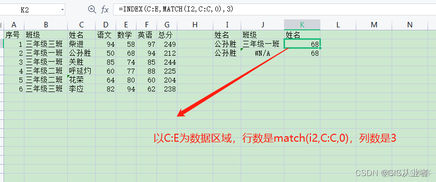 Excel中index和match结合解决vlookup匹配出错问题_excel_02