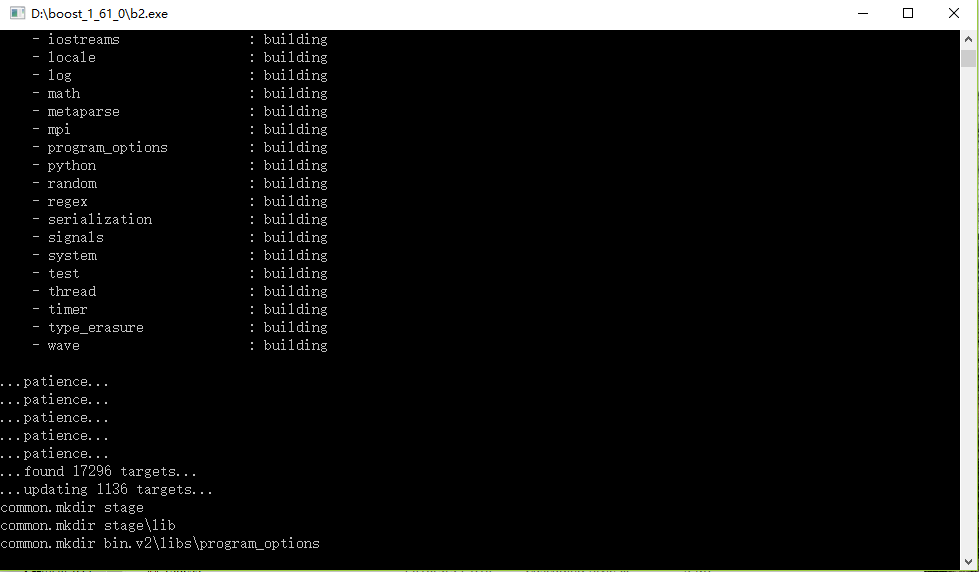 Boost1.62.0 + VS2015 默认编译与配置_bootstrap_04