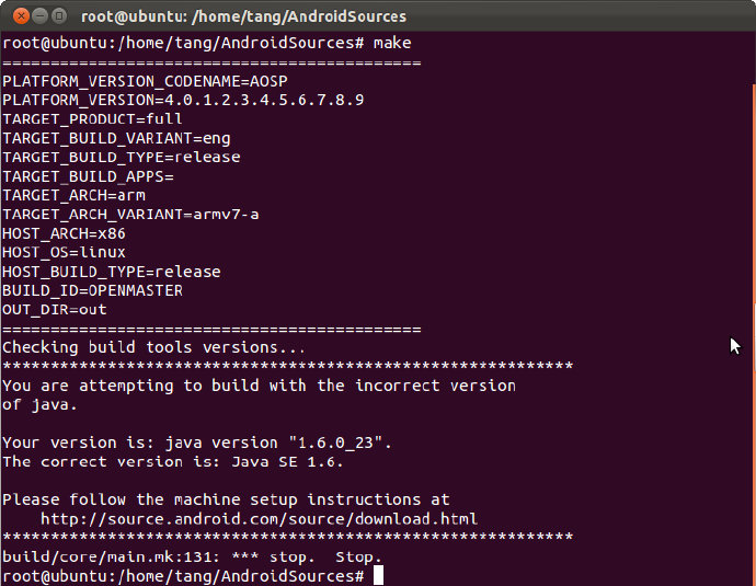 (原创)编译Android源代码时遇到的问题（一） <wbr>图文说明