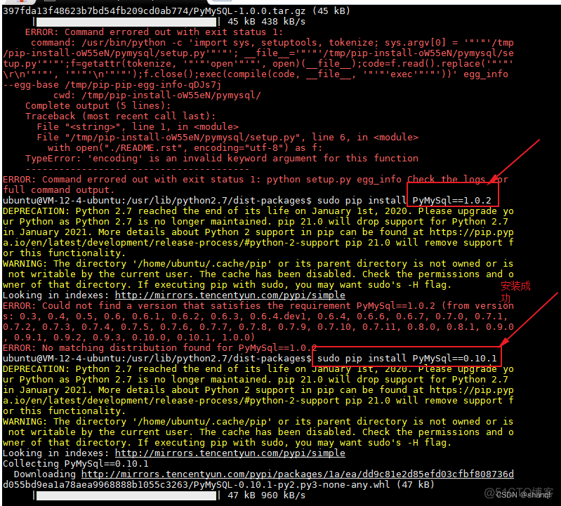 Ubuntu安装pymysql报错_ubuntu安装pymysql