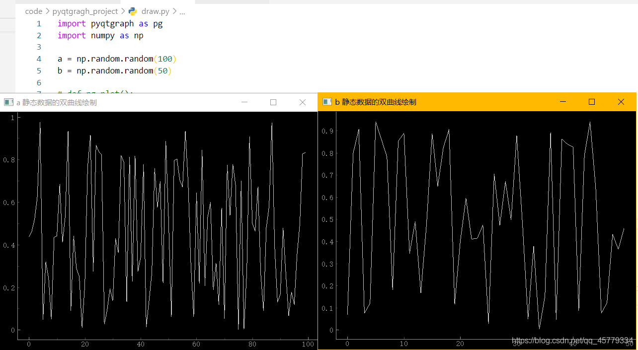 pyqtgragh——动态数据可视化：绘制静态和动态两种数据曲线_python_02
