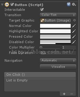 Unity UGUI基础之Button_UGUI