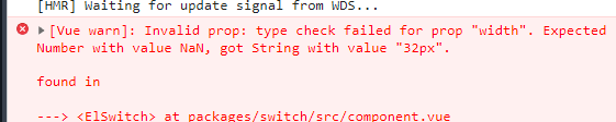 [Vue warn]: Invalid prop: type check failed for prop “width“. Expected Number with value_echarts