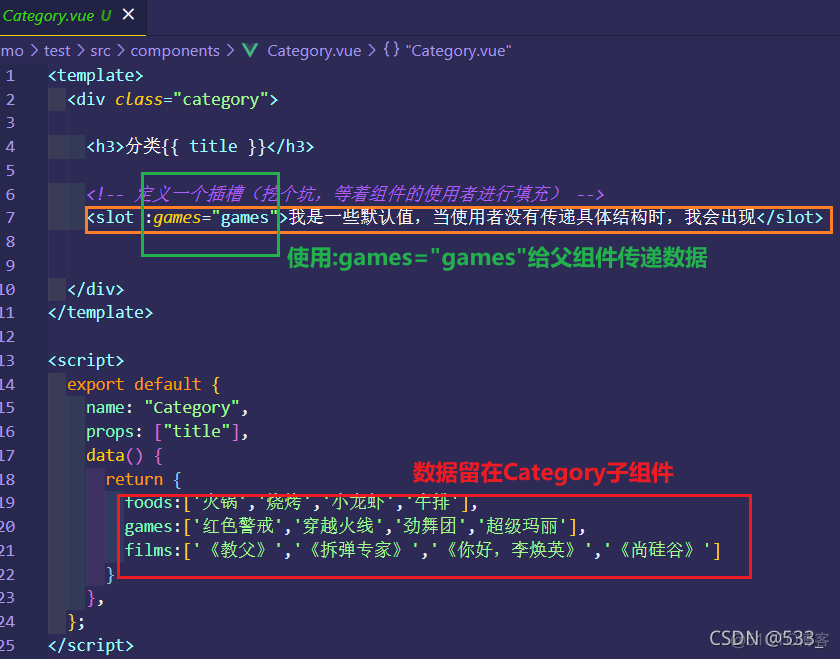 [vue] slot插槽 默认插槽，具名插槽，作用域插槽_作用域_14